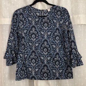 J.Crew Women’s Printed 3/4 Sleeve Blouse